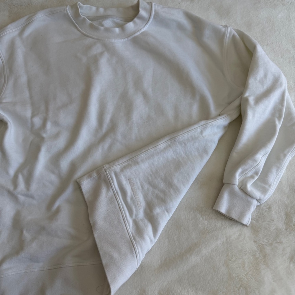 Lululemon Perfectly Oversized Crewneck White Size 4 - Picture 5 of 10